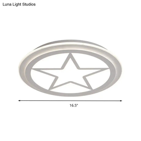 Modern White Acrylic Star Ceiling Light For Children’s Bedroom