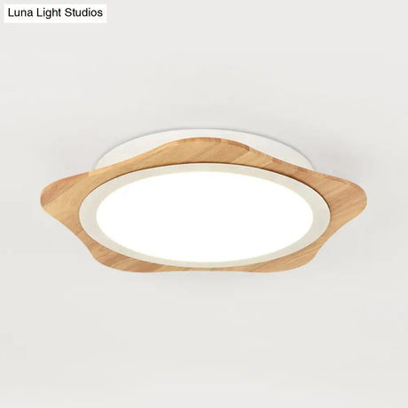 Modern White Floral Ceiling Mount Light - Bathroom Corridor Flush