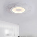 Modern White Floral Led Flush Ceiling Light - 16.5’/20.5’/24.5’ W Acrylic Shade Warm/Cool