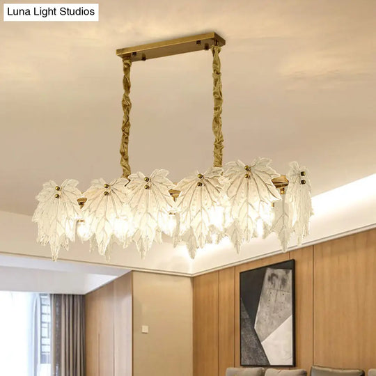 Modern White Glass Pendant Light With 5 Led Heads For Dining Room