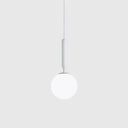 Modern White Hanging Glass Pendant Lamp For Bedroom White / 6’ Lighting