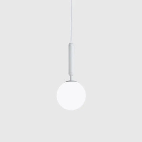 Modern White Hanging Glass Pendant Lamp For Bedroom White / 6’ Lighting