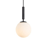Modern White Hanging Glass Pendant Lamp For Bedroom Black / 8’ Lighting
