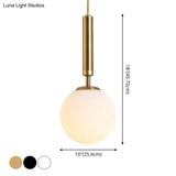 Modern White Hanging Glass Pendant Lamp For Bedroom Lighting