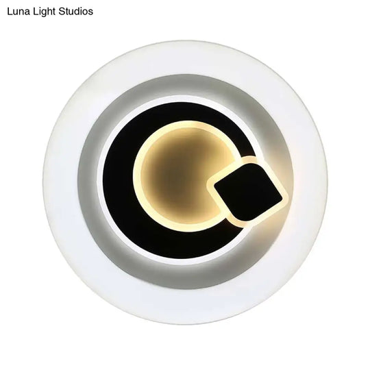 Modern White Led Ceiling Light – Stylish Acrylic Lamp For Kitchen Hallway