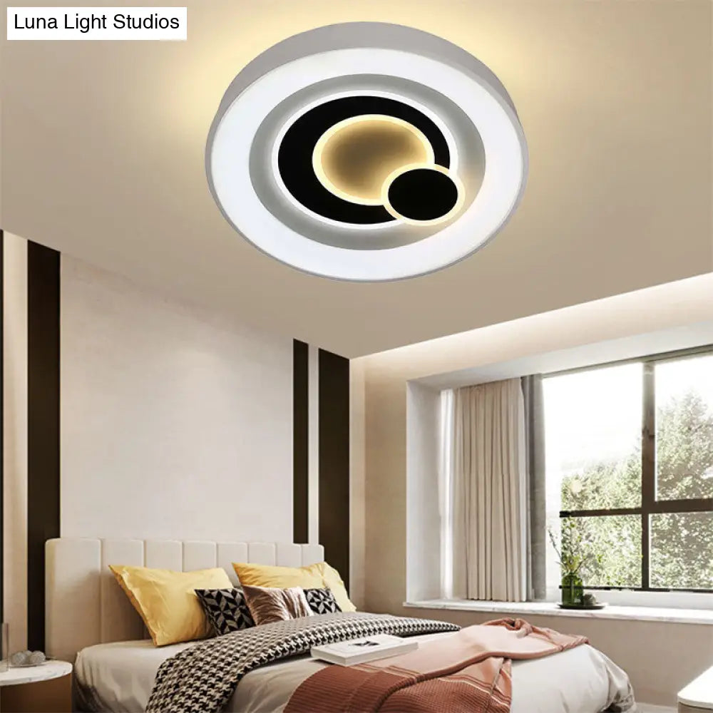 Modern White Led Ceiling Light – Stylish Acrylic Lamp For Kitchen Hallway / Round
