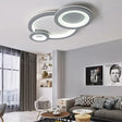 Modern White Ring And Oval Led Ceiling Light For Adult Child Room Grey /