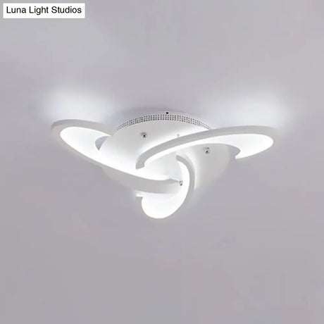 Modern Windmill Flush Ceiling Light - Acrylic Flushmount Fixture For Living Room With Multiple