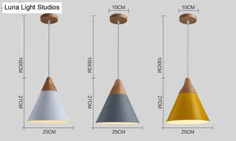 Modern Wood Pendant Lights Led Hanglamp Colorful Lamps For Restaurant/Bar Lighting Luminaire Home