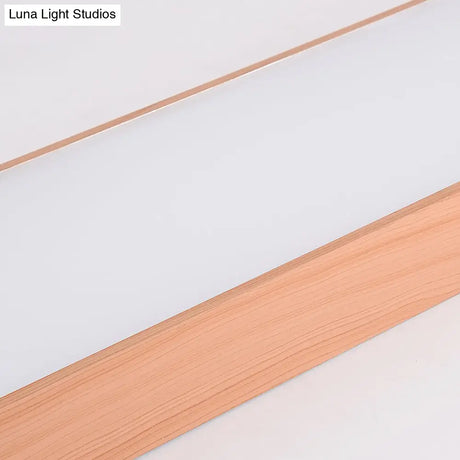 Modern Wooden Pendant Light With Led Available In 3 Sizes And Colors