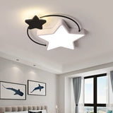 Modernist Acrylic Flush Mount Ceiling Light For Bedroom - Pentagram Design