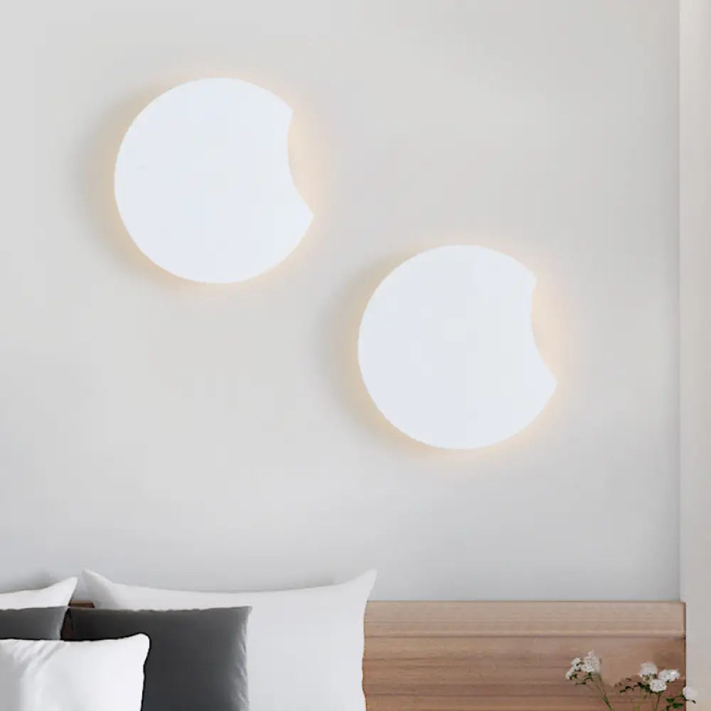 Modernist Acrylic Led Wall Mount Light Fixture In Warm/White 8.5/12 W White / 8.5