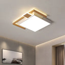 Modernist Black/Gold Led Flush Mount Lamp - 16’/19.5’/35.5’ Wide Iron Ceiling Fixture For