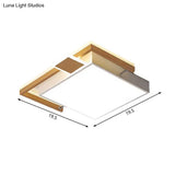 Modernist Black/Gold Led Flush Mount Lamp - 16’/19.5’/35.5’ Wide Iron Ceiling Fixture For