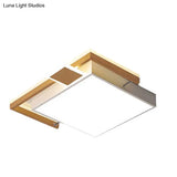 Modernist Black/Gold Led Flush Mount Lamp - 16’/19.5’/35.5’ Wide Iron Ceiling Fixture For