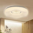 Modernist Led Flush Light With Acrylic White Flower Shade In White/Warm Available 15’/19’