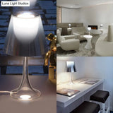 Modernist Nightstand Lamp With White Glass Cone Shade & 1 Light Reading Table Lighting