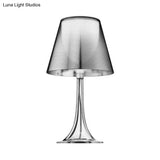 Modernist Nightstand Lamp With White Glass Cone Shade & 1 Light Reading Table Lighting