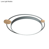 Modernist Round Ceiling Mounted Led Flush Light In Gray/White - Acrylic Multiple Sizes Natural/3