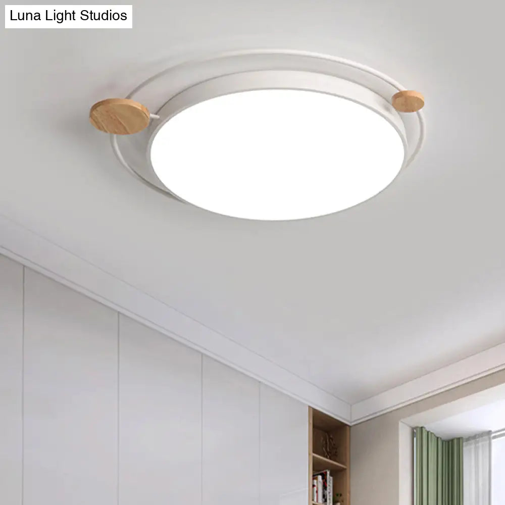 Modernist Round Ceiling Mounted Led Flush Light In Gray/White - Acrylic Multiple Sizes Natural/3