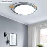 Modernist Round Ceiling Mounted Led Flush Light In Gray/White - Acrylic Multiple Sizes Natural/3
