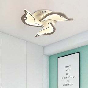 Modernist White Led Ceiling Light For Bedroom - Acrylic Flush Mount Fixture In Warm/White