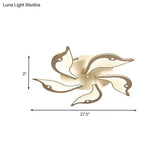 Modernist White Led Ceiling Light For Bedroom - Acrylic Flush Mount Fixture In Warm/White