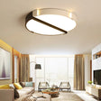 Monochromatic Acrylic Flush Mount Ceiling Light For Dining Room Black - White / 19.5’ Warm