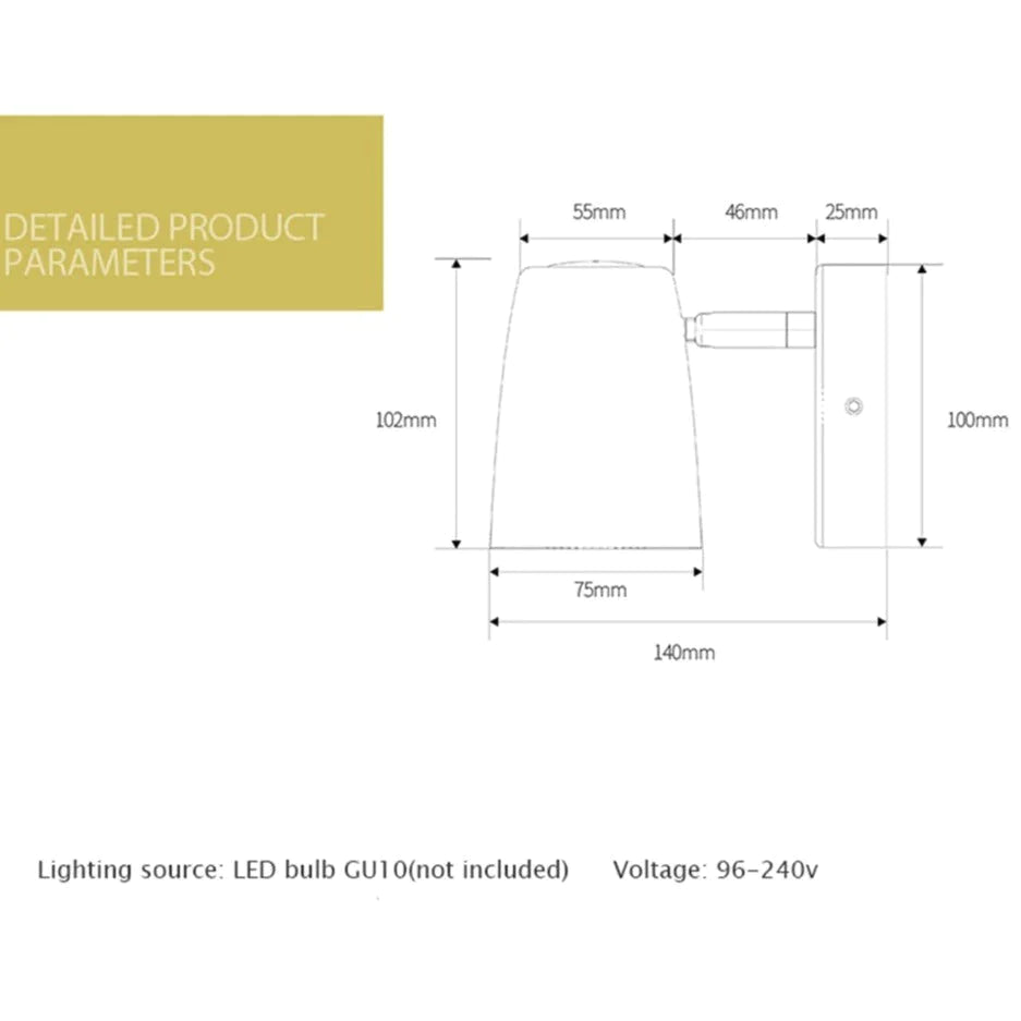 Industrielle LED-Wandleuchte Nell