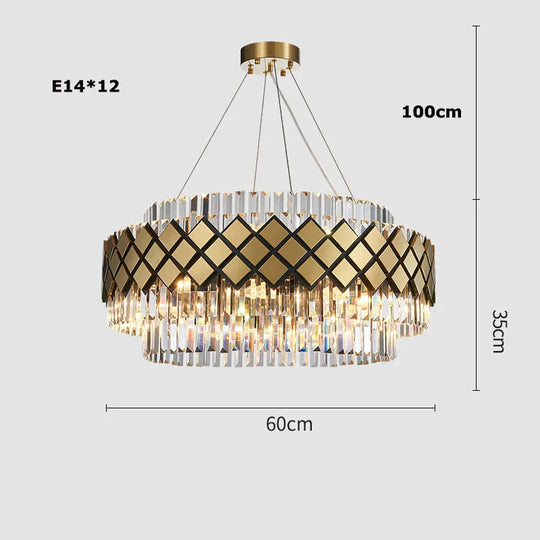 Neva 2 – Designer-LED-Kronleuchter aus Legierung und Kristall für Esszimmer und Wohnzimmer