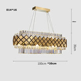 Neva 2 - Designer Alloy and Crystal LED Chandelier For Dinning Room Living room oval 100cm Chandelier