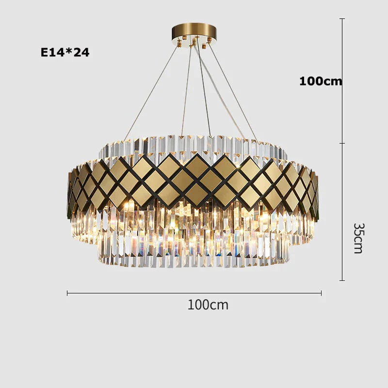 Neva – Designer-Kristall-LED-Kronleuchter für Esszimmer und Wohnzimmer