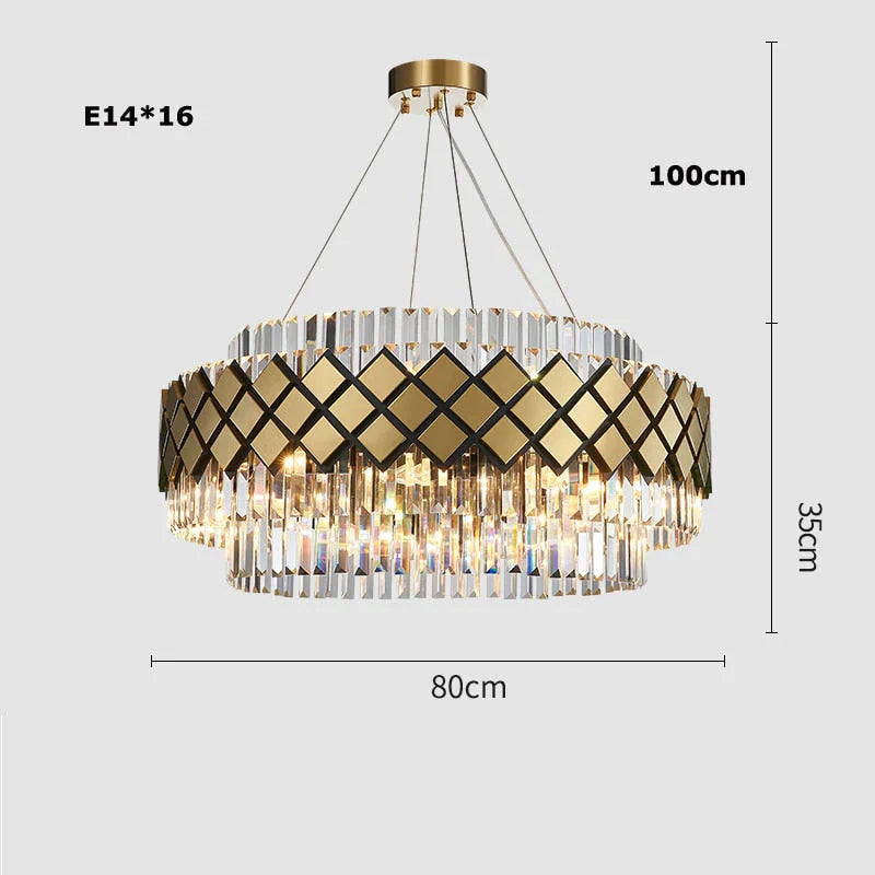 Neva – Designer-Kristall-LED-Kronleuchter für Esszimmer und Wohnzimmer