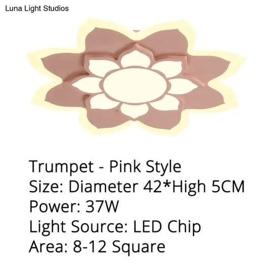New Arrival Led Ceiling Lights Lamp With Remote Control And Flower Designer For Child Bedroom Study