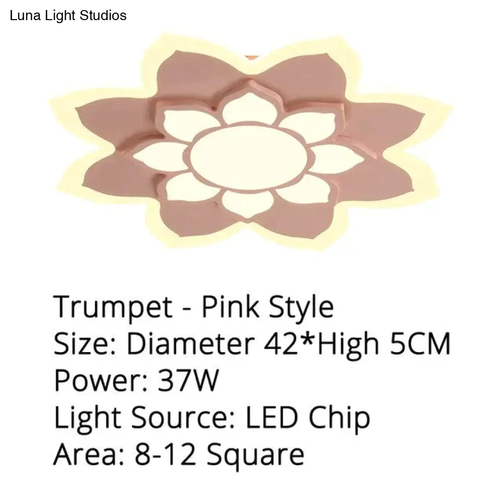 New Arrival Led Ceiling Lights Lamp With Remote Control And Flower Designer For Child Bedroom Study