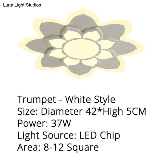 New Arrival Led Ceiling Lights Lamp With Remote Control And Flower Designer For Child Bedroom Study