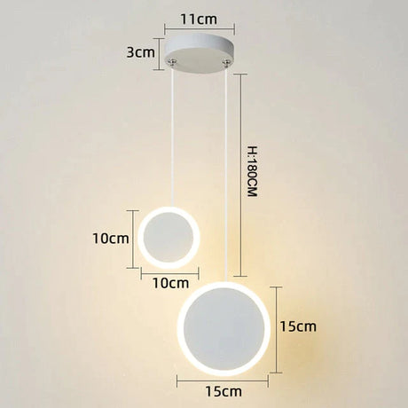New Arrival Pendant Lights Modern Led Lamp For Bedside Dining Room Bar White Or Black Color Fixtures