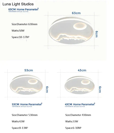 New Arrival Round Dimmable Modern Led Ceiling Lights For Living Room Bedroom Study White Color Rc