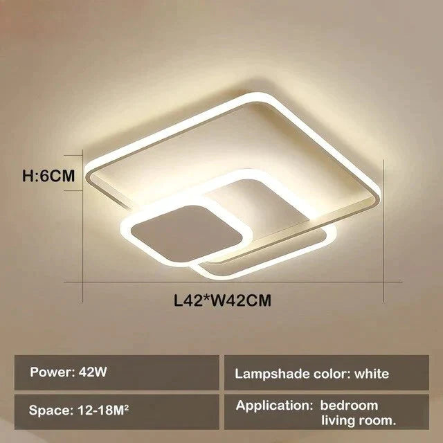 New Led Ceiling Lights Living Room Bedroom Round Square Lighting Fixtures Dimmable Modern Dome