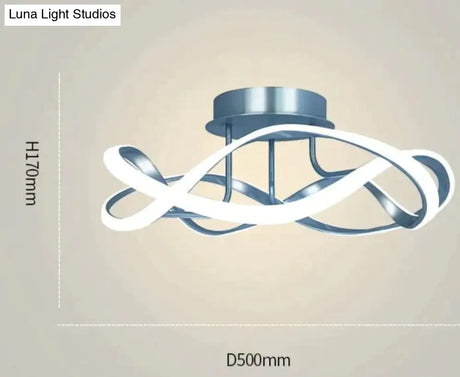 New Light Luxury Bedroom Lamp Room Ceiling Blue 50Cm Stepless Dimming