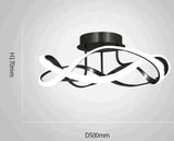 New Light Luxury Bedroom Lamp Room Ceiling Lamp Black 50cm white light Ceiling