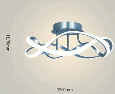 New Light Luxury Bedroom Lamp Room Ceiling Lamp Blue 50cm stepless dimming Ceiling