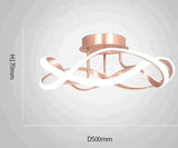 New Light Luxury Bedroom Lamp Room Ceiling Lamp Pink 50cm white light Ceiling