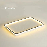 New Modern Black White Ultra-Thin Led Ceiling Light Rectangular Round Bedroom Lamp Living Room E