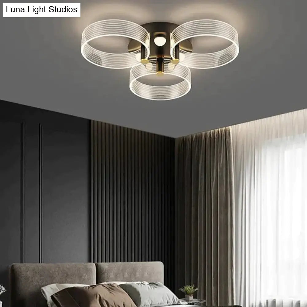New Modern Simple Bedroom Lamp Ceiling 3 / White Light