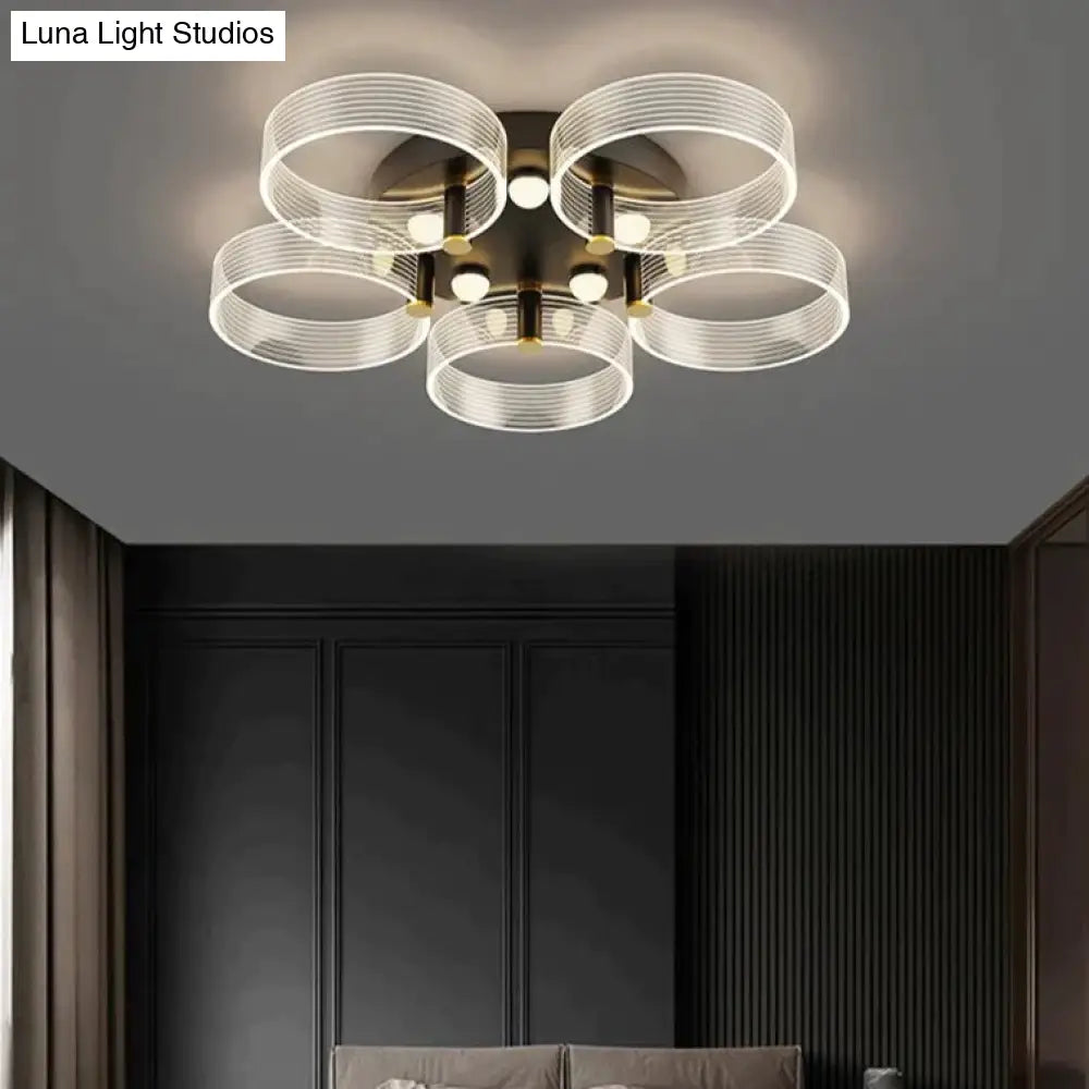 New Modern Simple Bedroom Lamp Ceiling 5 / White Light