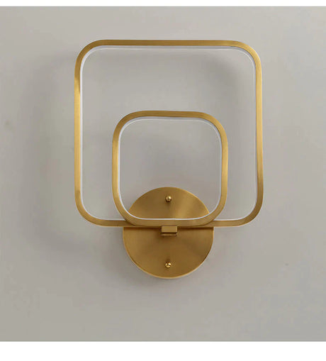 New Modern Simple Square Copper Wall Lamp Lamps