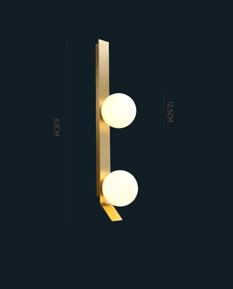 New Nordic Luxury Ball Copper Wall Lamp Double / With LED Light Copper Wall Lamps