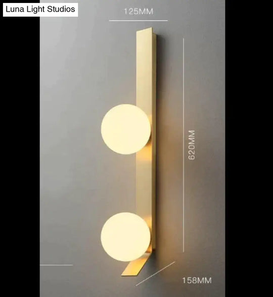 New Nordic Luxury Ball Copper Wall Lamp Lamps