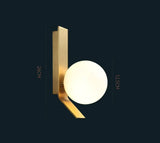 New Nordic Luxury Ball Copper Wall Lamp Single / With LED Light Copper Wall Lamps